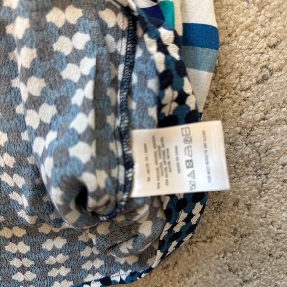 Maeve (Anthropologie) size 12 GUC Blue and White 3/4 Sleeve Crew Neck Dress - Picture 12 of 13